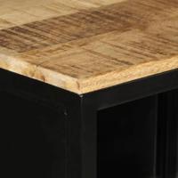 Badkamerkast 40x27x90 cm ijzer en massief mangohout - thumbnail