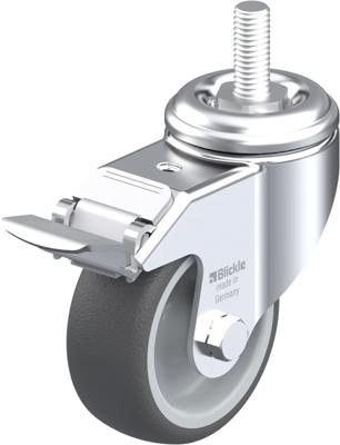Blickle LKRA-PATH 80G-FI-GS12 Zwenkwiel met rem Wieldiameter: 80 mm Draagvermogen (max.): 120 kg 1 stuk(s)