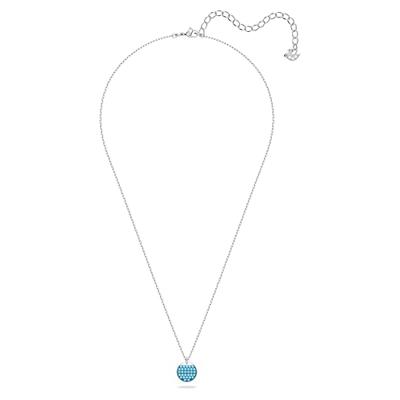 Swarovski 5642957 Ketting Ginger zilverkleurig-aquamarijnblauw