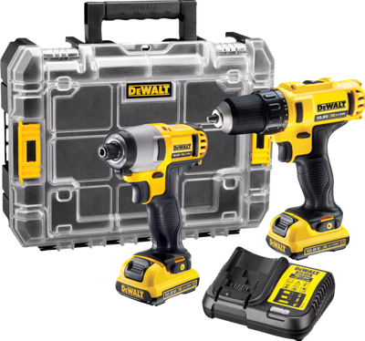 DeWALT DCK211D2T Accu combiset 2-delig (DCD710 + DCF815) 12V XR 2.0Ah in TSTAK