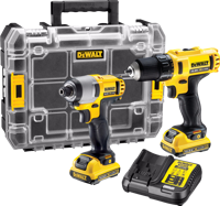 DeWALT DCK211D2T Accu combiset 2-delig (DCD710 + DCF815) 12V XR 2.0Ah in TSTAK - thumbnail