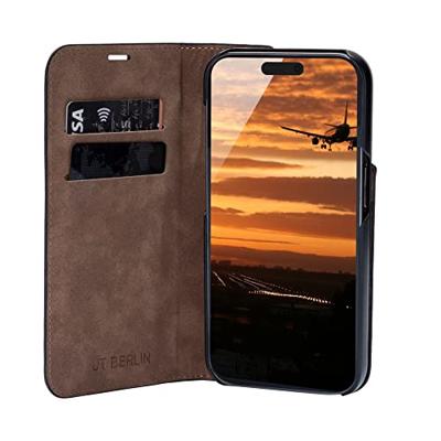 JT Berlin Tegel Booklet Apple iPhone 15 Pro Max Zwart Met standfunctie