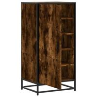 Schoenenrek 48x38x97,5 cm bewerkt hout gerookt eikenkleurig - thumbnail