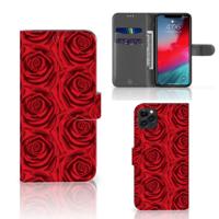 Apple iPhone 11 Pro Max Hoesje Red Roses | Portemonnee hoesje - thumbnail