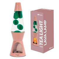 Waxinelicht lavalamp - Roze met groene lava - thumbnail