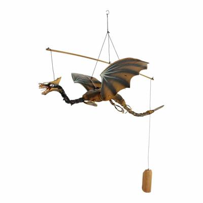 Bamboe Windgong met Zwarte Draak (66 x 56 x 49 cm) Bamboe Windgong met Zwarte Draak (66 x 56 x 49 cm)