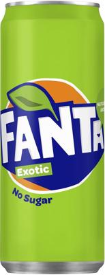 Fanta exotic no sugar blik (24x 33cl)