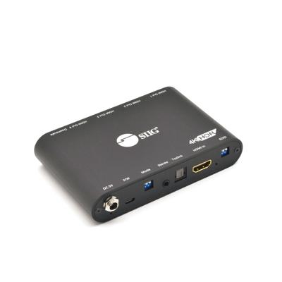 SIIG 1x4 HDMI Splitter met EDID, Audio Extractor naar Toslink en HDR naar SDR-conversie, Video Downscaling voor Oude Display, 4K60 HDR, HDCP Bypass, Digitaal/PCM 7.1 Audio CE-H26911-S1