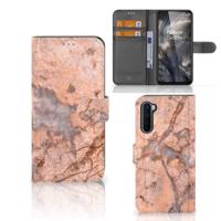 OnePlus Nord | Bookcase | Marmer Oranje - thumbnail