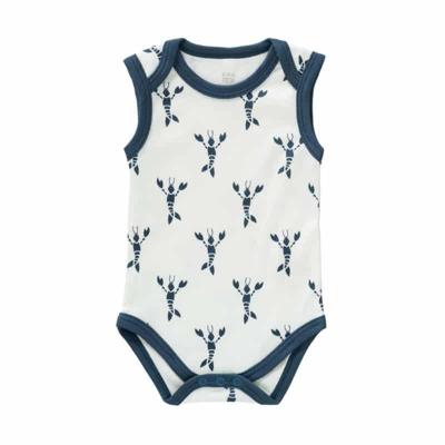 Fresk romper zonder mouw Lobster Indigo Blue-6-12 mnd