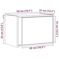 Nachtkastjes met LED wandgemonteerd 2 st sonoma eikenkleurig - thumbnail