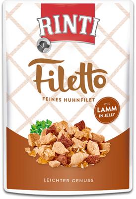 Rinti Filetto Jelly kip & lam 100 g - je ontvangt 24 verpakkingen/en; inhoud verpakking: 100 g