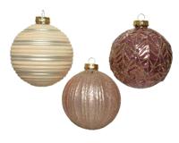 Kerstbal glas d10 cm roze a3 KSD - Ksd - thumbnail