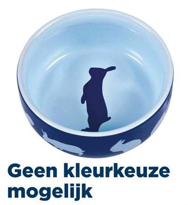 TRIXIE VOERBAK KONIJNMOTIEF KERAMIEK ASSORTI 11 CM 250 ML