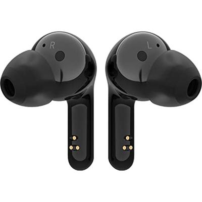 LG TONE Free FN6 True draadloze hoofdtelefoon, zelfreinigend, UVnano-reiniging, Meridian Sound-technologie, dubbele microfoon voor oproepen op kantoor, draadloos laadstation en snel opladen, zwart