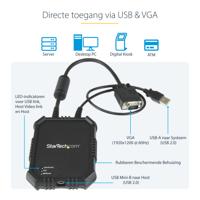 .com USB 2.0 KVM console - draagbare laptop Crash cart adapter met bestandsoverdracht & video-opname - KVM-schakelaar - 1 x KVM port(s) - 1 lokale gebruiker - desktop - thumbnail