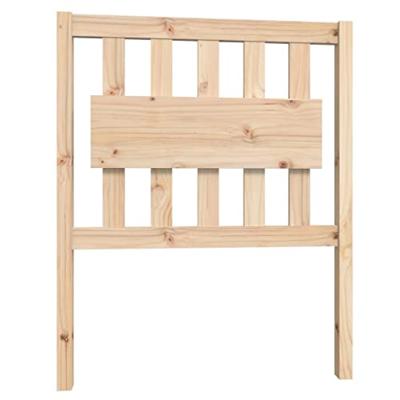 Bedframe massief grenenhout zwart 75x190 cm