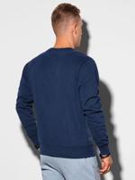Ombre - Heren Sweater - Navy - Afgewerkt Met Boord - Ronde Halslijn - thumbnail