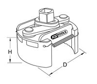 KS Tools 7005005 Universele oliefilterspansleutel 60-80 mm - thumbnail