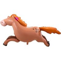 Mega Folieballon Rennend Paard (124 x85 cm) - thumbnail