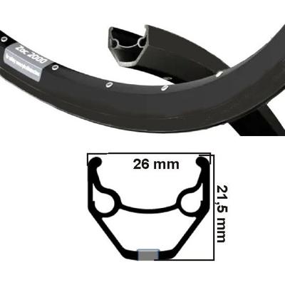 Ryde velg zac 2000 mat zwart/zwart disk 28" 36 gaats etrto 622 14g