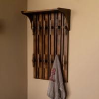 Dutchbone Kapstok 'Jakub' Met 12 haken, Mangohout, kleur Bruin - thumbnail