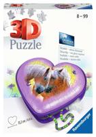 Ravensburger puzzel 54 stukjes 3D Hartendoosje paarden - thumbnail