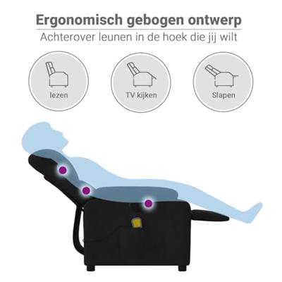 Massagestoel microvezelstof zwart