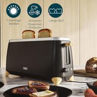 Princess 01.142361.01.001 Broodrooster met lange sleuf Zwart, Hout (licht) - thumbnail