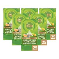 Thee Lipton Exclusive groene thee mandarijn sinaasappel 25 pramidezakjesx2gr | 6 stuks - thumbnail