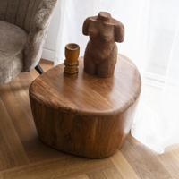 Dutchbone Organische Salontafel 'Ayla' Acaciahout, 58 x 45cm - thumbnail