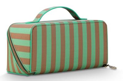 Pip Studio Pip Studio Cyrille Cosmetic Bag Medium Stripe Green 23.5x11x5x22cm