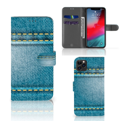Apple iPhone 11 Pro Max | Wallet Case | met Pasjes | Jeans Apple iPhone 11 Pro Max | Wallet Case | met Pasjes | Jeans