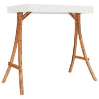 Schommelbank met luifel vurenhout met teak afwerking - thumbnail