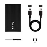 Externe Doos TooQ TQE-2510B HD 2.5" SATA USB 2.0 - thumbnail
