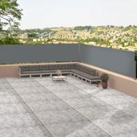Tuinscherm uittrekbaar 117x1200 cm antracietkleurig - thumbnail