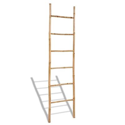 VidaXL Handdoekenladder met 6 sporten bamboe