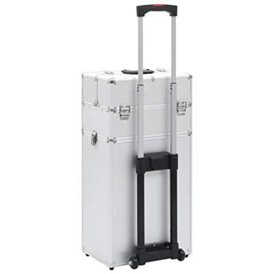 VidaXL Make-up trolley aluminium zilverkleurig