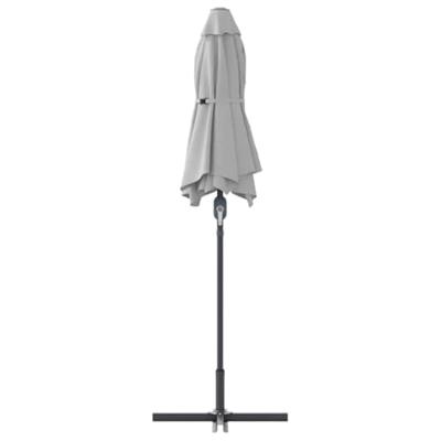 VidaXL Tuinparasol zand 370 x 197 x 239 cm polyester en aluminium VidaXL Tuinparasol zand 370 x 197 x 239 cm polyester en aluminium