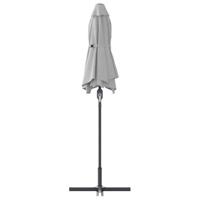 Tuinparasol Zand 380 x 196 x 235 cm Poedergecoat staal - thumbnail