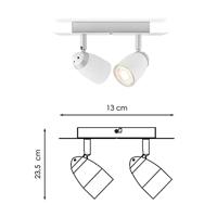 Home sweet home LED opbouwspot Gina 2 lichts ↔ 23,5 cm - wit - thumbnail
