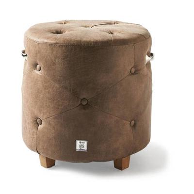 Rivièra Maison Poef 'Bowery' Pellini, kleur Coffee