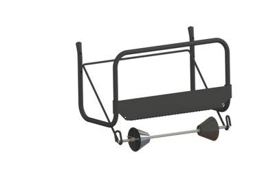 Poetspapierdispenser Euro Products M1 muurstandaard zwart 438304