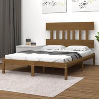 Bedframe massief hout honingbruin 200x200 cm - thumbnail