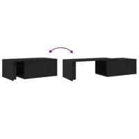 Salontafel Zwart Eiken 150 x 50 x 35 cm Bewerkt hout - thumbnail
