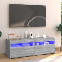 Tv-meubel met LED-verlichting 120x35x40 cm grijs sonoma eiken - thumbnail