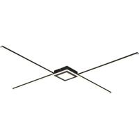 LED Plafondlamp - Plafondverlichting - Trion Oxi - Warm Wit 3000K - Dimbaar - Rechthoek - Mat Antraciet - Aluminium - thumbnail