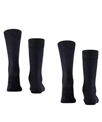 FALKE 2-paar Happy heren sokken - Katoen hoge mannen sokken - Ademend