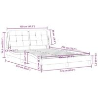 Bedframe met LED-verlichting kunstleer wit 120x200 cm - thumbnail