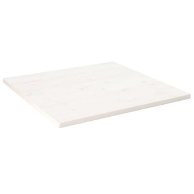Tafelblad vierkant 80x80x2,5 cm massief grenenhout wit